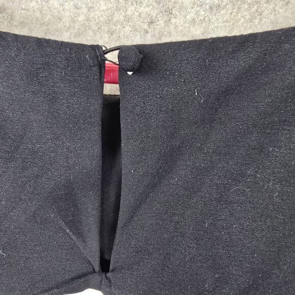 Loft Black Sleeveless Womens Dress Polka Dot & Striped Pattern White Ribbon - Picture 3 of 8